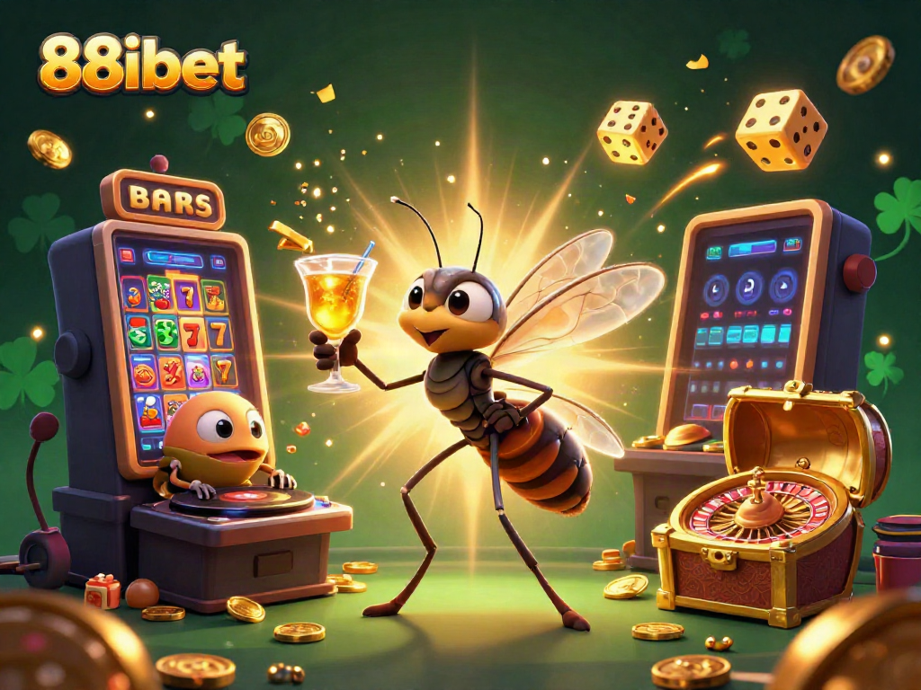 Experience the thrill of winning at 88ibet with our exciting casino-themed illustration.